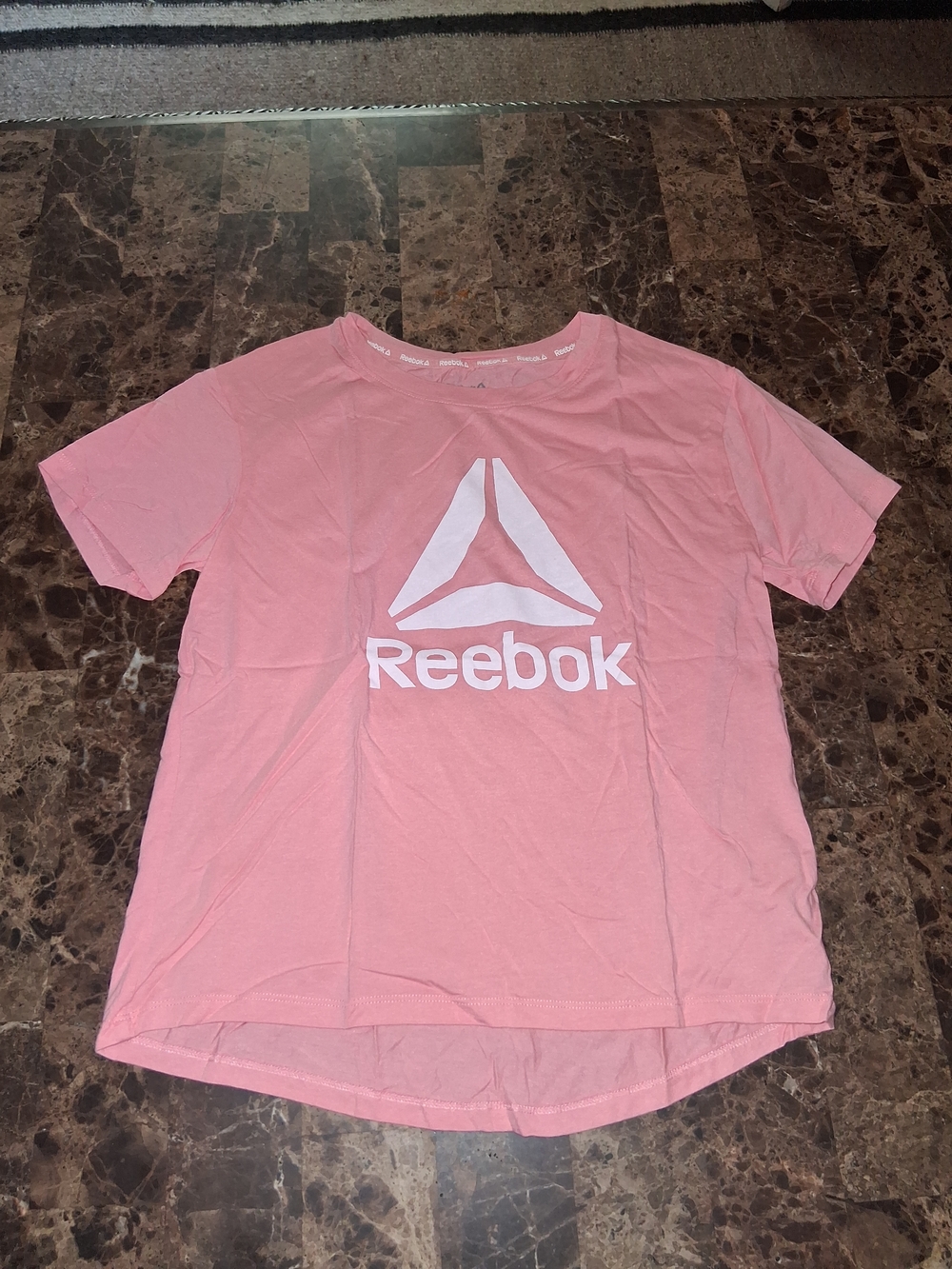 Reebok Pink Crewneck Logo Tee